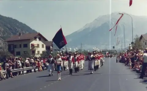 Oberwalliser Tambouren- und Pfeiferfest in Eyholz 1976, Foto 3